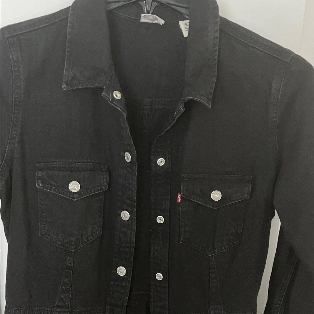 Levi's Black Denim Shirt Dress - Picture 4 of 6